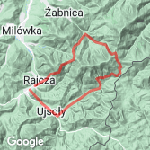Mapa Rysianka i Hala Boracza z Rajczy
